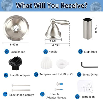 Shower Valve Trim Kit Compatible with Moen Brantford Posi
