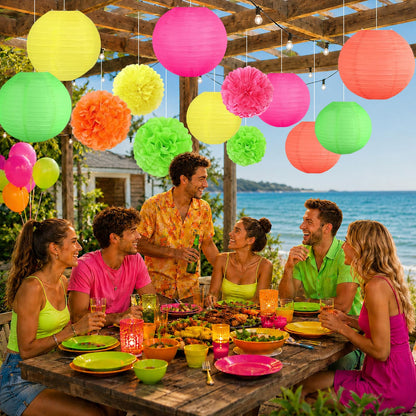 16 Pcs Neon Party Decorations (Multicolor)