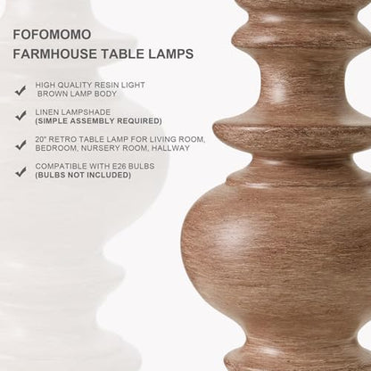 20” Small Traditional Table Lamps Set of 2