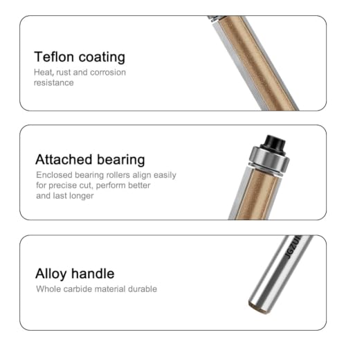 2 Degree Spiral Flush Trim Router Bit Set 1