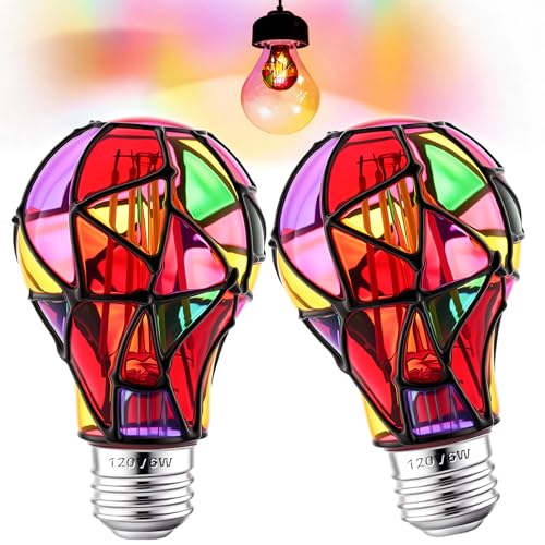 E26 6W Dimmable Stained Glass LED Light Bulb
