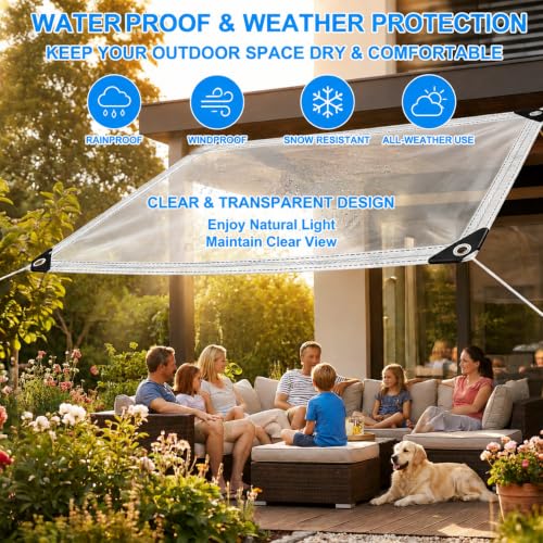 Tarp Heavy Duty 240GSM Transparent PVC Tarpaulin