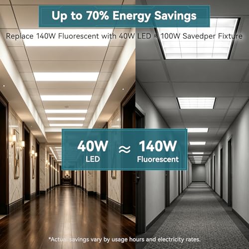 2 Pack 2x4 LED Flat Panel Light