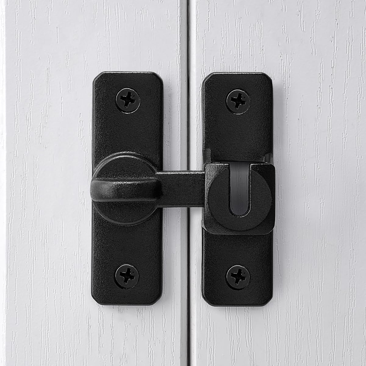 Matte Black Aluminum Alloy Gate Lock (Matte Black)