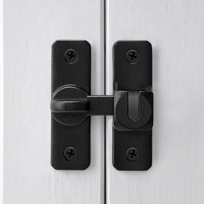 Matte Black Aluminum Alloy Gate Lock (Matte Black)