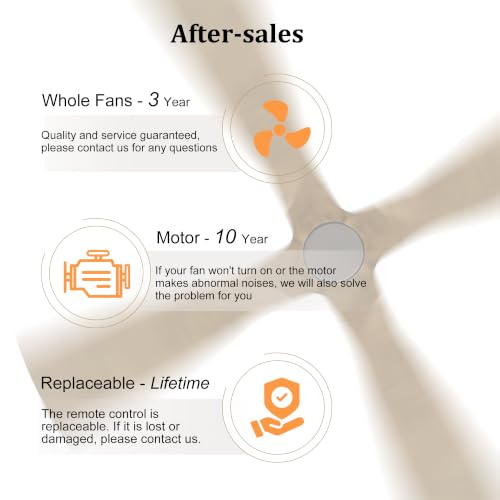 54" Ceiling Fan without Light 4 Wood Blades