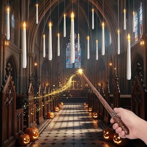 Floating Candles with Wand for Halloween
