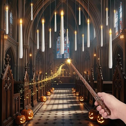 Floating Candles with Wand for Halloween