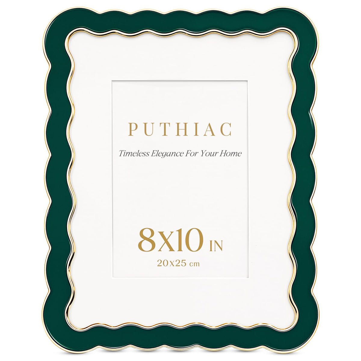 8x10 Scalloped Wavy Metal Picture Frame (Hidden Jade / 8x10)