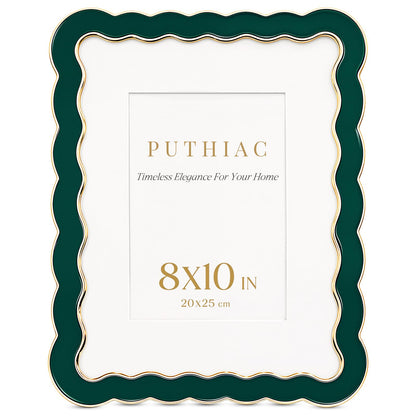 8x10 Scalloped Wavy Metal Picture Frame (Hidden Jade / 8x10)