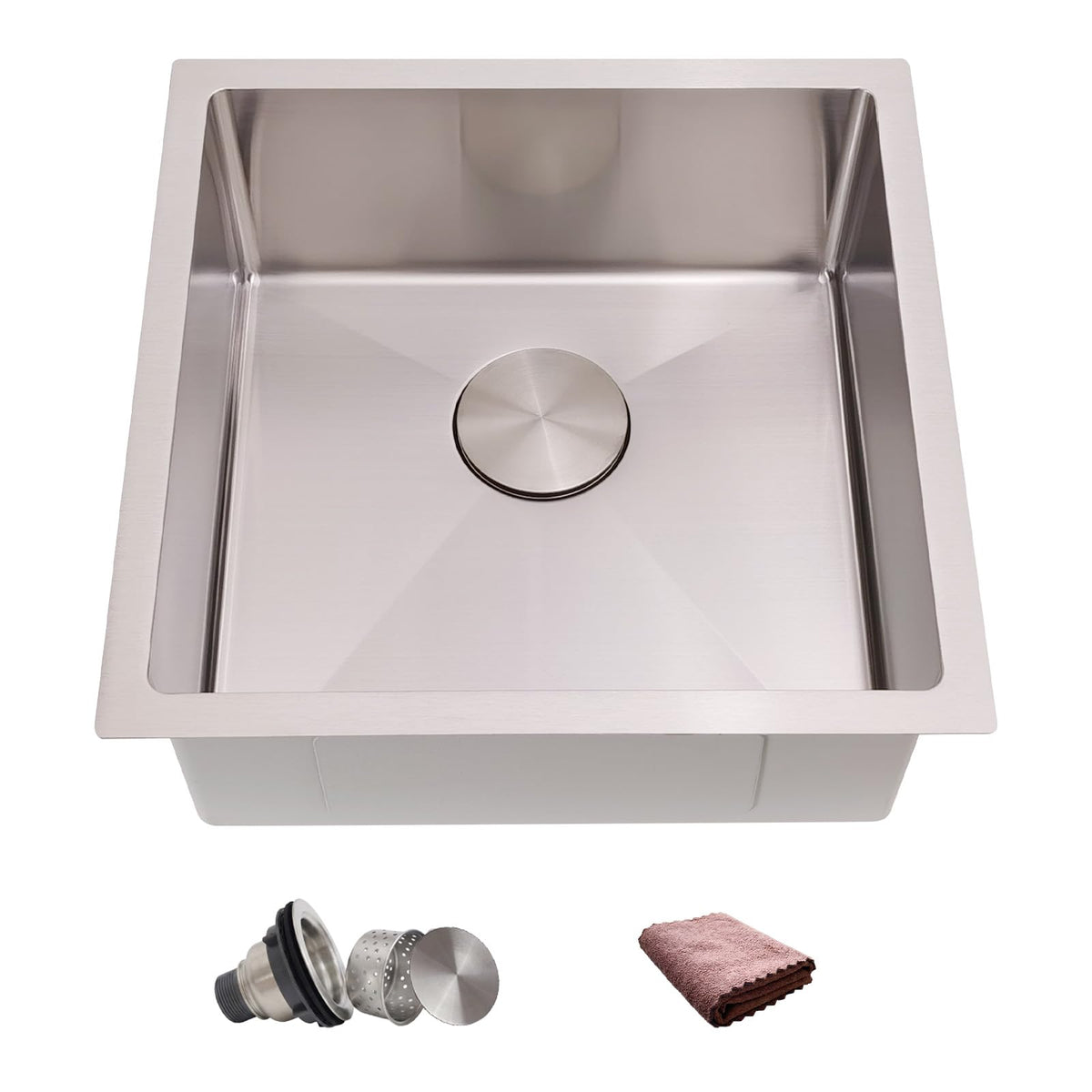 18 Inch Bar Sink Undermount (Stainless Steel / 18" x 18"x 8")