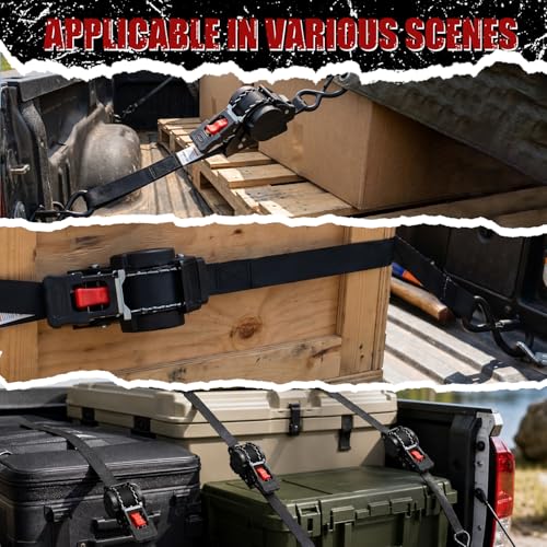 Retractable Ratchet Straps 1 Inch x 12 Ft