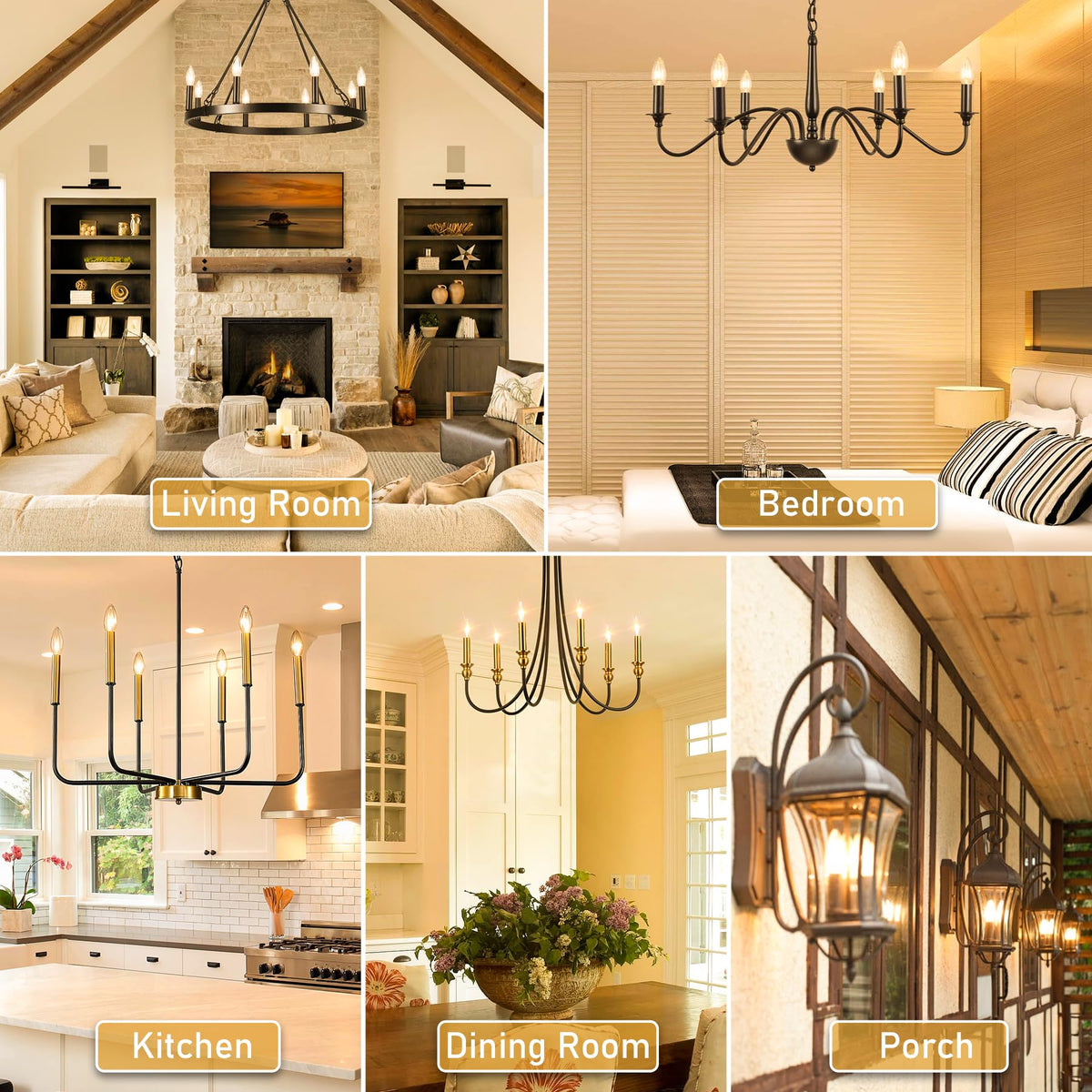 24 Pack E12 Chandelier LED Light Bulbs 60W Equivalent 3000K Warm White (24 Count (Pack of 1))
