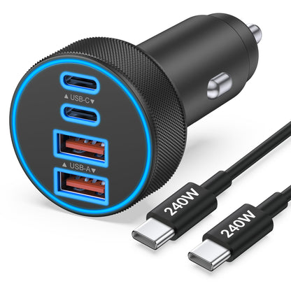 for iPhone 18 17 16 Car Charger Fast Charging (Black)