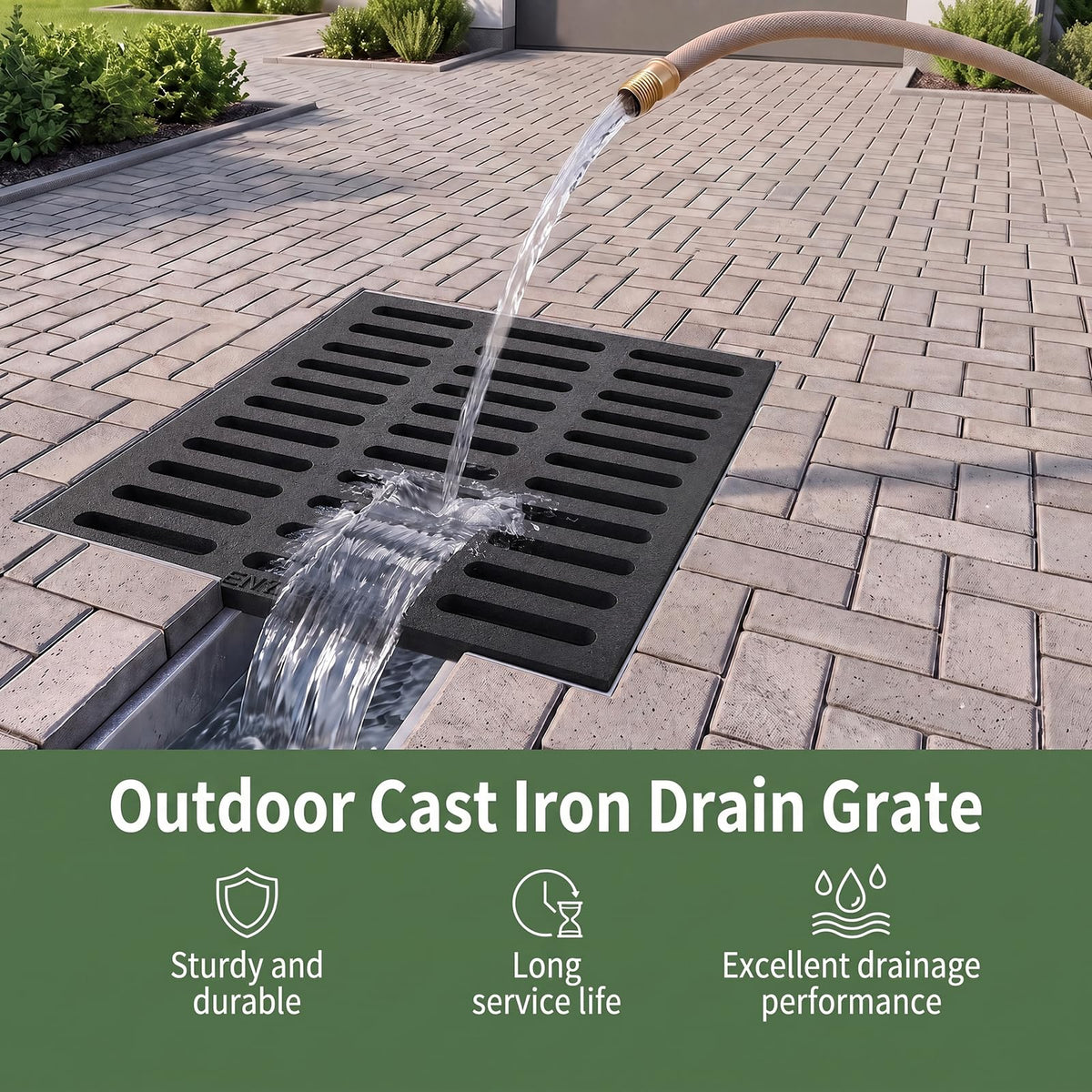 18 * 30 in Cast Iron Drain Grate (18*30" - B)
