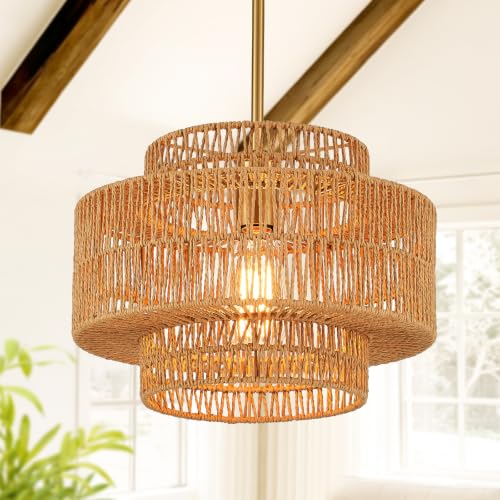 Hand Woven Rattan Chandelier