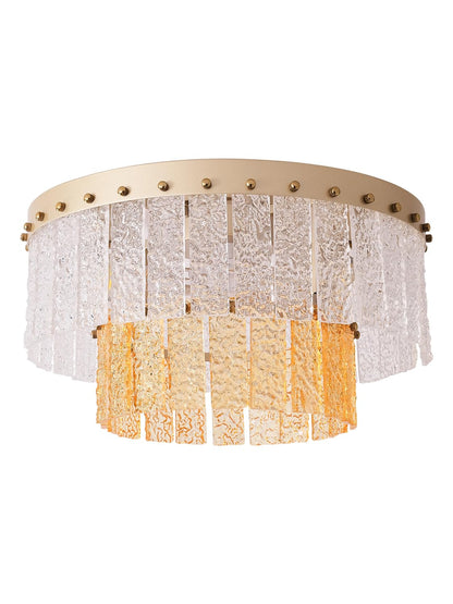 20" Gold Fandelier Ceiling Fan with Light (Flush Mount Fandelier)