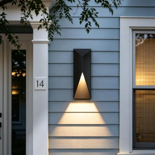 Black LED Outdoor Wall Light 2 Packs