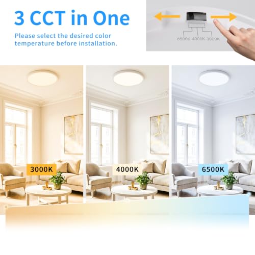 19.3 Inch LED Flush Mount Ceiling Light