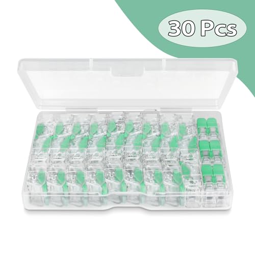30PCS Lever Wire Connectors 2 Port Electrical Connectors Lever Nuts (2 Ports)