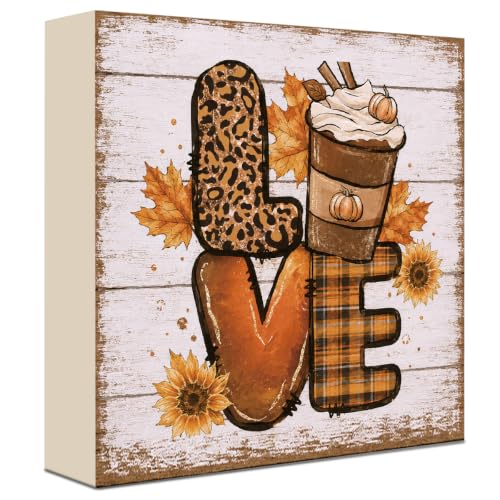 Fall Decorations for Home Wood Sign Fall Decor Shelf Decor
