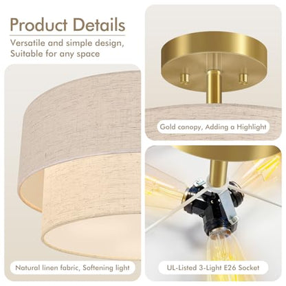 16.5'' Semi Flush Mount Ceiling Light