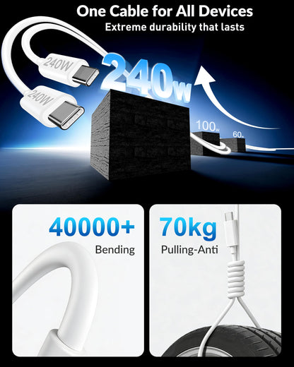 for iPhone 18 17 16 Car Charger Fast Charging (White)