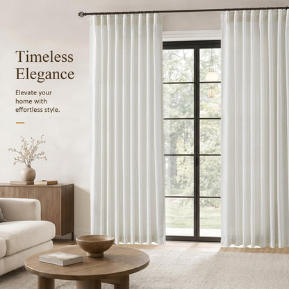 60 Inch Extra Wide Natural Linen Curtain 84 Inches Long 1 Panel (Natural / 60"W x 84"L (Pack of 1))