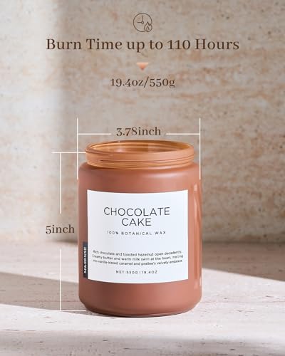 Chocolate Cake Scented Candle Rich Baking Dessert Scent for Winter (Large Jar / Chocolate Cake)