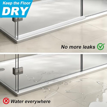 39" Shower Threshold Water Dam Self (39 Inch / White)