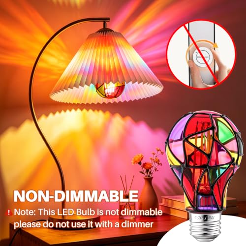 E26 6W Non Dimmable Stained Glass LED Light Bulb