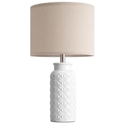 22.6" Modern Ceramic Bedside Lamps Set of 2