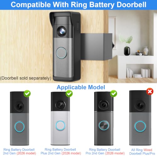 Anti Theft Doorbell Mount Compatible with Ring Battery Doorbell