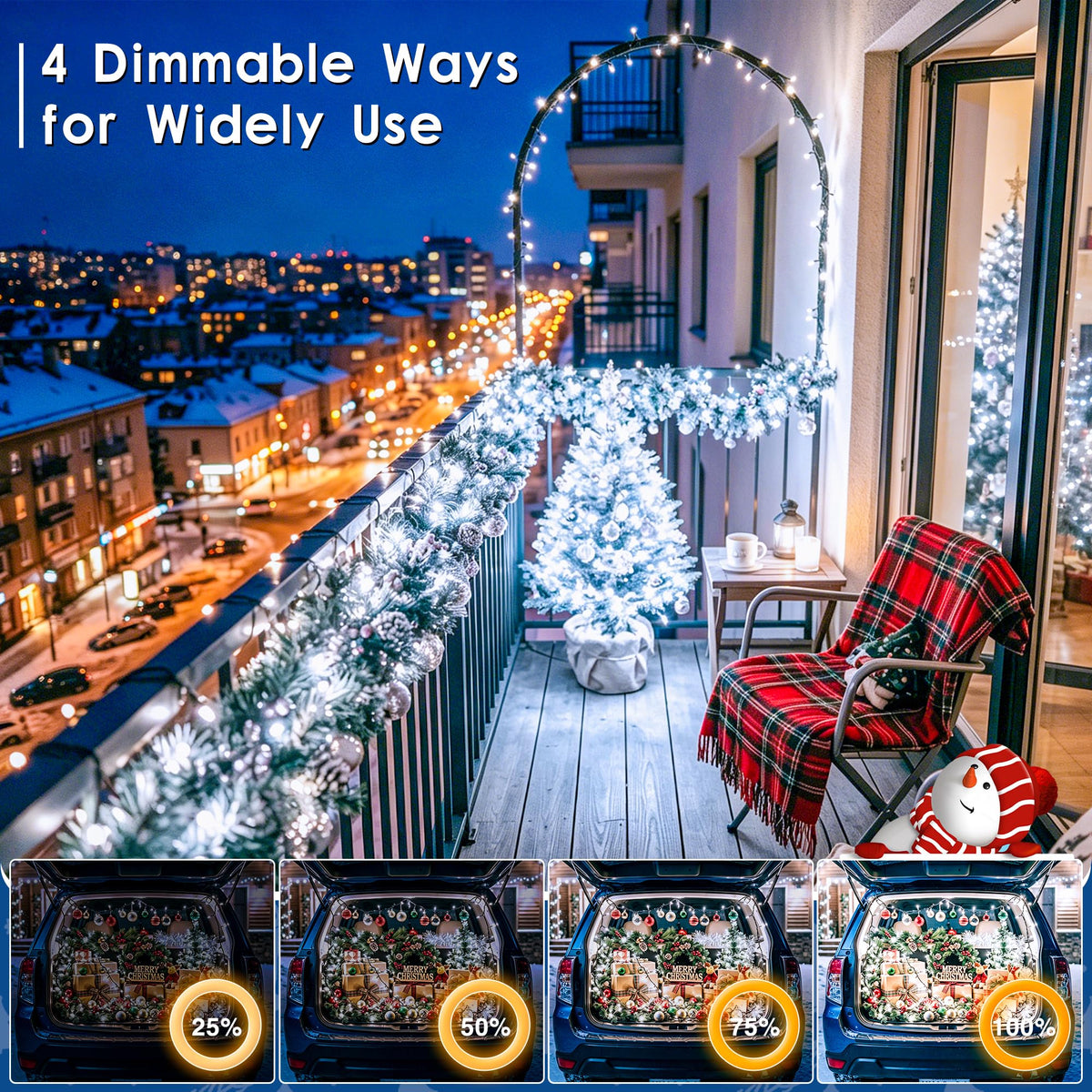 1000 LED Christmas Lights Outdoor 328 FT Cool White Remote and Plug (Cool White / 1000 LED)