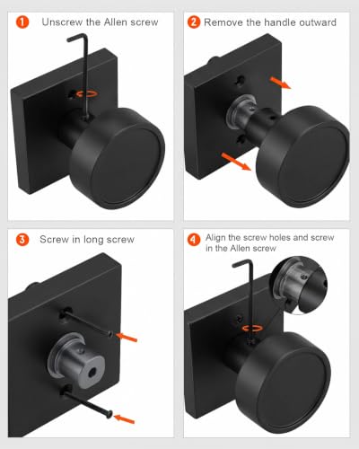 Black Gold Round Door Knob MS7062