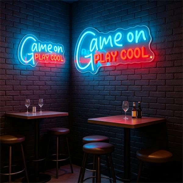 Gaming On Neon Sign (Game On)