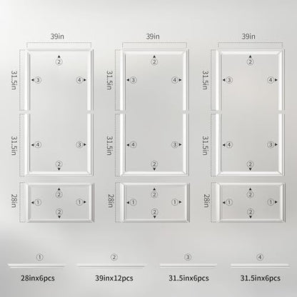 Peel and Stick Wall Molding Kit (63 x 39in)