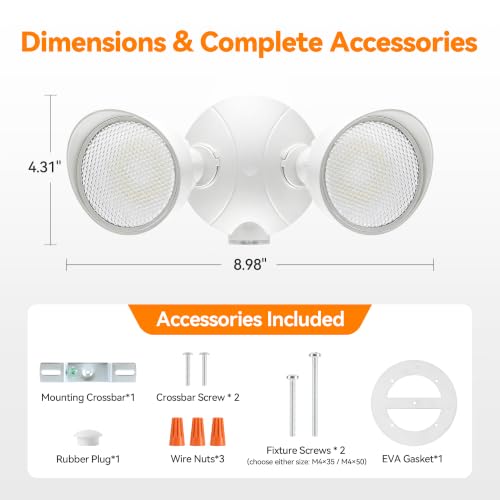 45W 5500LM Dusk to Dawn Flood Lights Outdoor