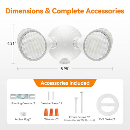45W 5500LM Dusk to Dawn Flood Lights Outdoor