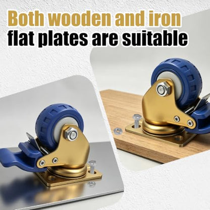 Golden Blue Wheel Low Gravity Heavy Duty Caster