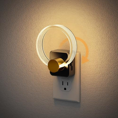 Night Light Flameless Candle Amber Night Lights Plug into Wall