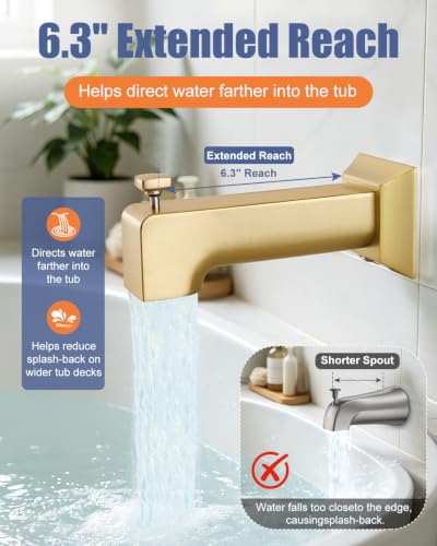 6.3 Inch Tub Spout with Diverter