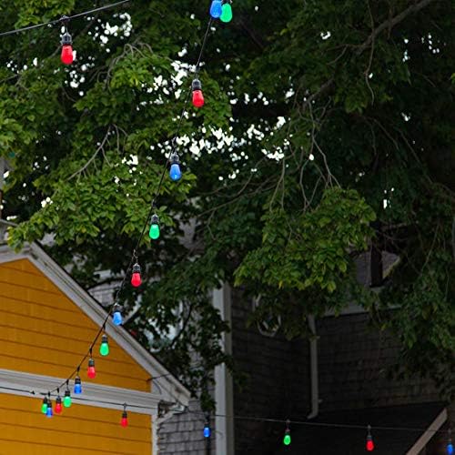 15 Pack S14 Colored 1W LED Bulbs Outdoor E26 String Light Bulbs