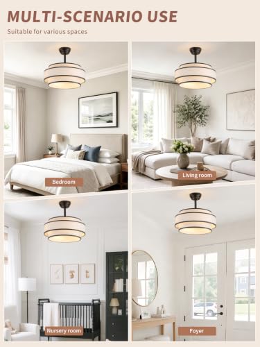 Boho Caged Fandelier Ceiling Fans with Lights
