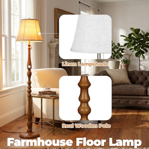 Wood Floor Lamp for Living Room
