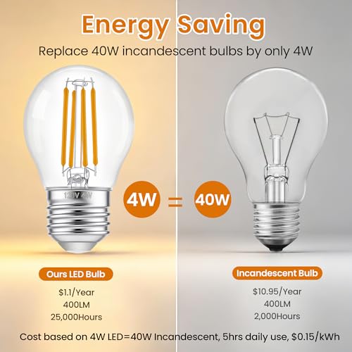 G45 Non Dimmable Light Bulbs 2700K