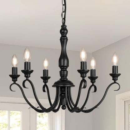 Farmhouse Vintage Antique Brass Chandelier