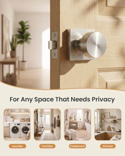 Door Knob Interior Privacy Quick Release Heavy Duty Zinc Alloy