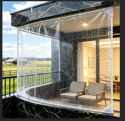 Clear Tarp 14Mil Heavy Duty Clear Vinyl Plastic Tarp