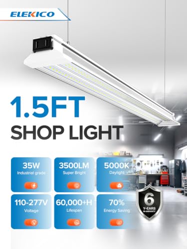 Super Bright Upgrade LED Shop Lights Linkable